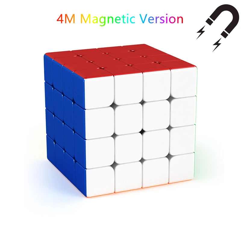 Cubo Moyu Cubo Magnetico 4X4X4, Moyu Meilong 4M Versione Magnetica Cubo Di Velocità 4X4 Cubo Magico Professionale, Cubo Magnetico 4X4 Giocattoli , Moy