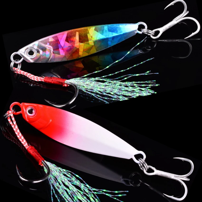 5 Leurres De Pêche Métal Jigging - 5-20g - Eau Douce Et Mer - Long Shot Spinner