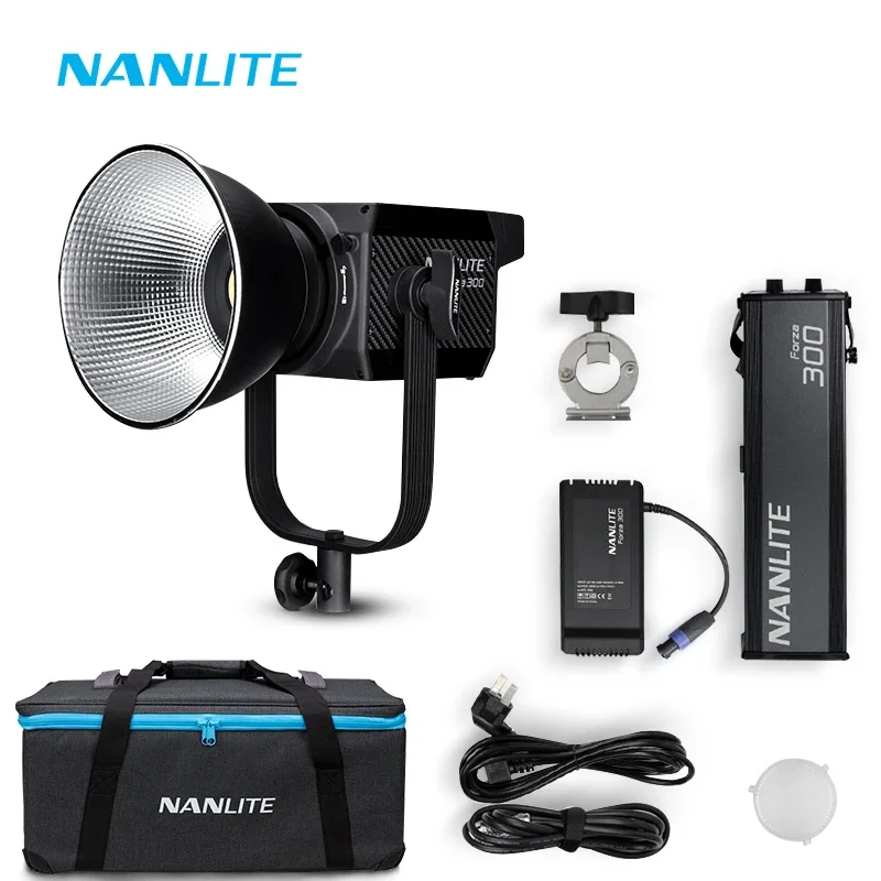 Nanlite-Nanguang Forza 300W 300W 5600K 사진 조명 야외 LED 모노라이트 COB 조명, Bowens 마운트 스튜디오 조명