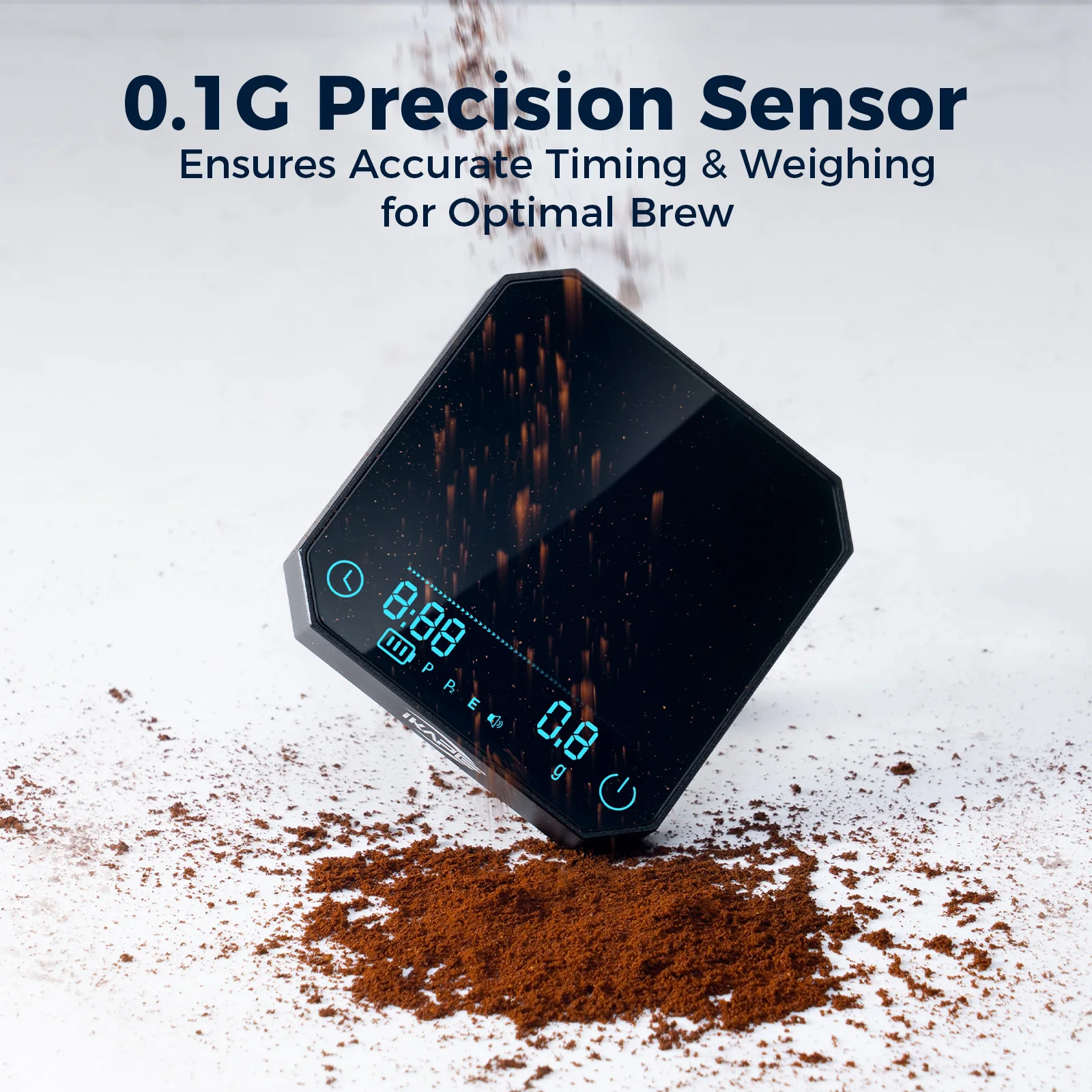 ميزان قهوة إلكتروني معدني ذكي IKAPE V3 - دقة عالية...