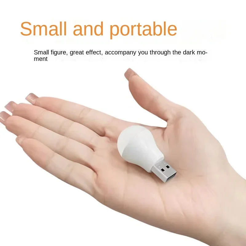 USB Plug Lamp Computer Mobile Power Charging USB Small Book Lamps LED Eye Protection Reading Light Small Round Light Night led light desk lamp night light book light