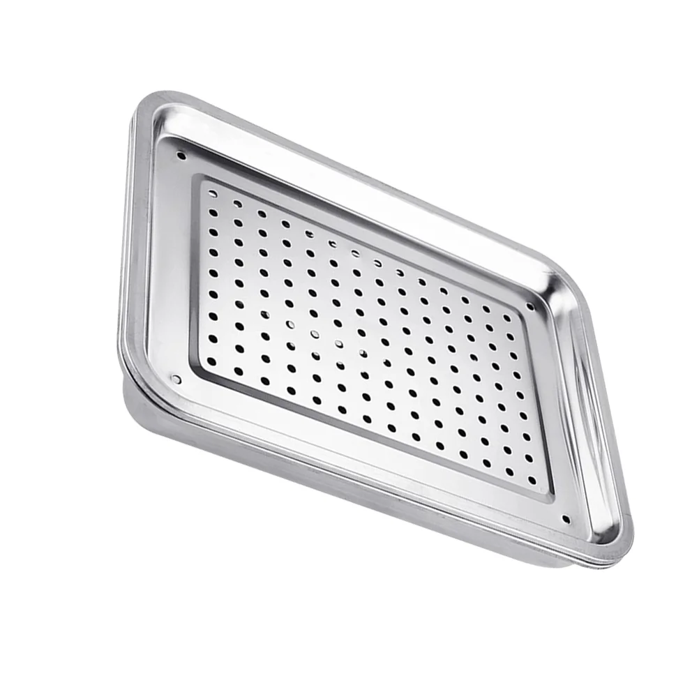 

Stainless Steel Hollow Tea Cup Tray Japanese Style Tea Plate Hollow Tea Serving Tray Holder for Home Teahouse ( 40x30cm )