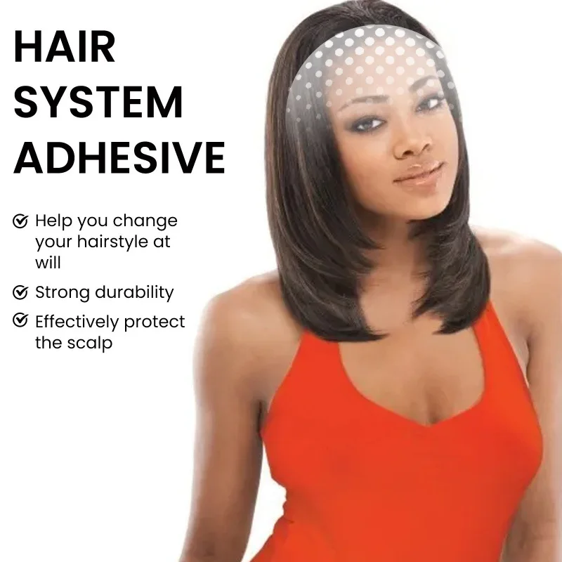 Wig Glue Waterproof Hair Replacement Adhesive Hair Curtain Hairline Covering Liquid Quick Drying Invisible Bonding Wig Tool