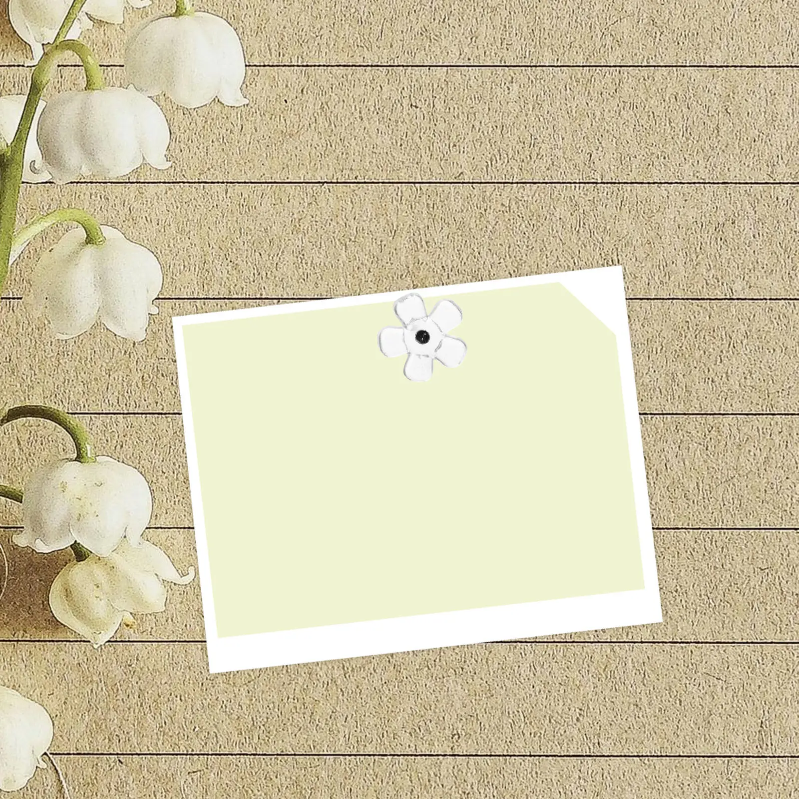 100개 투명 꽃 모양 푸시핀, 사무실 큐비클 코르크 보드 벽걸이 사진핀, 아트워크 보드용 인체공학적 푸시핀