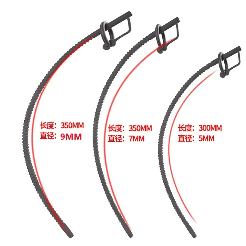 Soft Silicone Urethral Catheter Urethra Dilator Hollow Urethral Plug Probe Tube Threaded Extended Horse eye Masturbator for Men penis sex toys