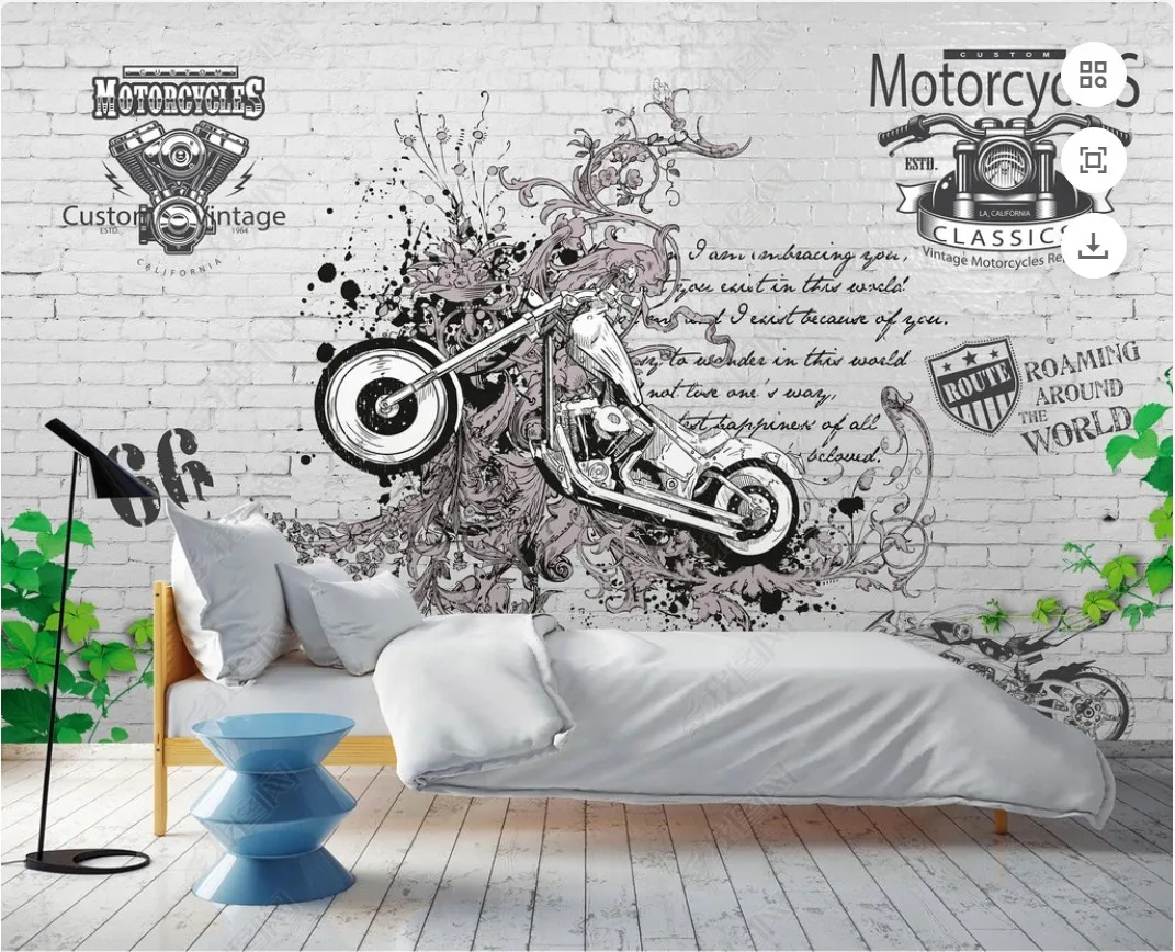 

3d photo wallpaper custom mural Retro European and American cars and motorcycles home decor wallpaper for walls 3d living room