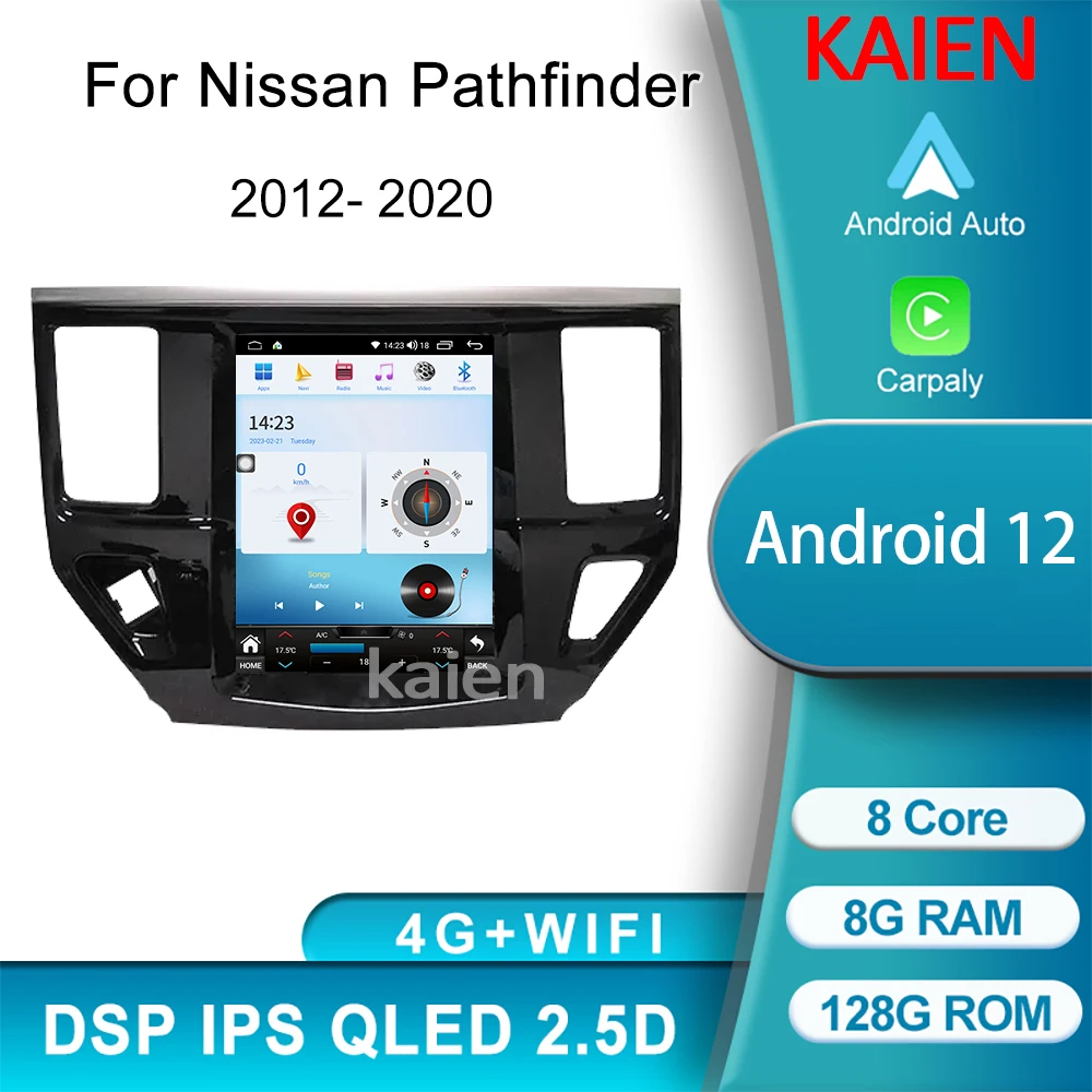 

KAIEN For Nissan Pathfinder 2012-2020 Android 12 Auto Navigation GPS Car Radio DVD Multimedia Video Player Stereo Carplay 4G DSP
