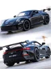 New 1:32 Porsche 911 GT3 Supercar Alloy Car Model With Pull Back Sound Light Children Gift Collection Diecast Toy Model Ornament 3