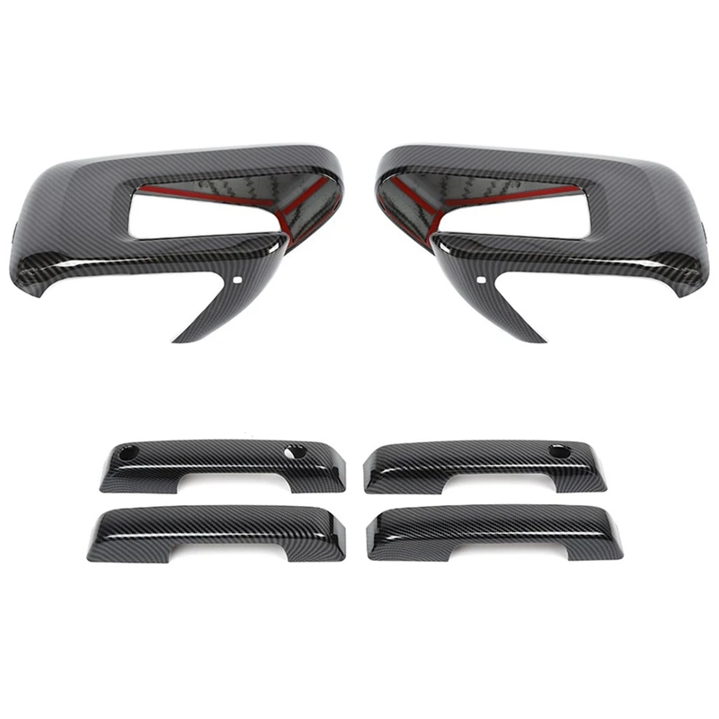 

Exterior Door Handle Cover Trim Accessories,ABS Carbon For Ford F150 F-150 2021-2023