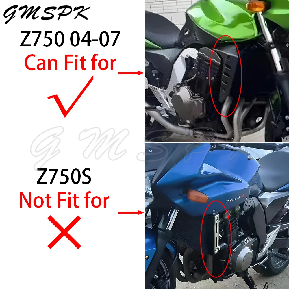 オートバイアルミラジエータークーラー冷却 Kawasaki Z750 2004-2006