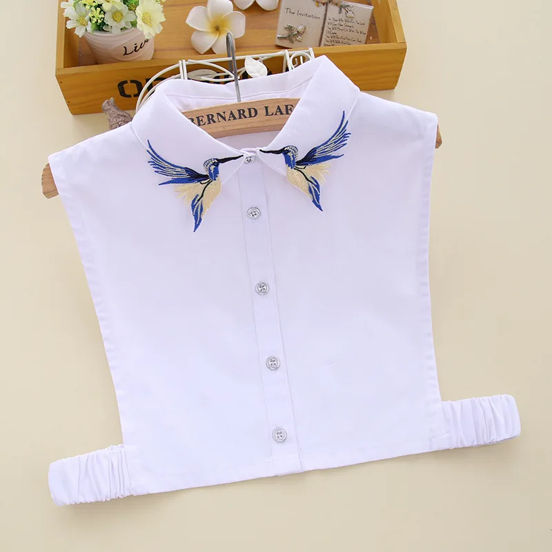 

Ladies Embroidery Fake False Collar for Women Girl Removable Detachable Collars Girl White Detachable Lapel Choker Necklace