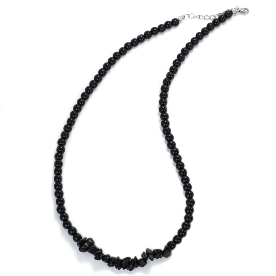 Einzigartige Herren-Halskette, 50,8 cm, kurzes Halsband, unregelmäßiger Howlith, Tigeraugen-Stein, Hals-Accessoires, Meditation, Heilungskragen – Detail 15