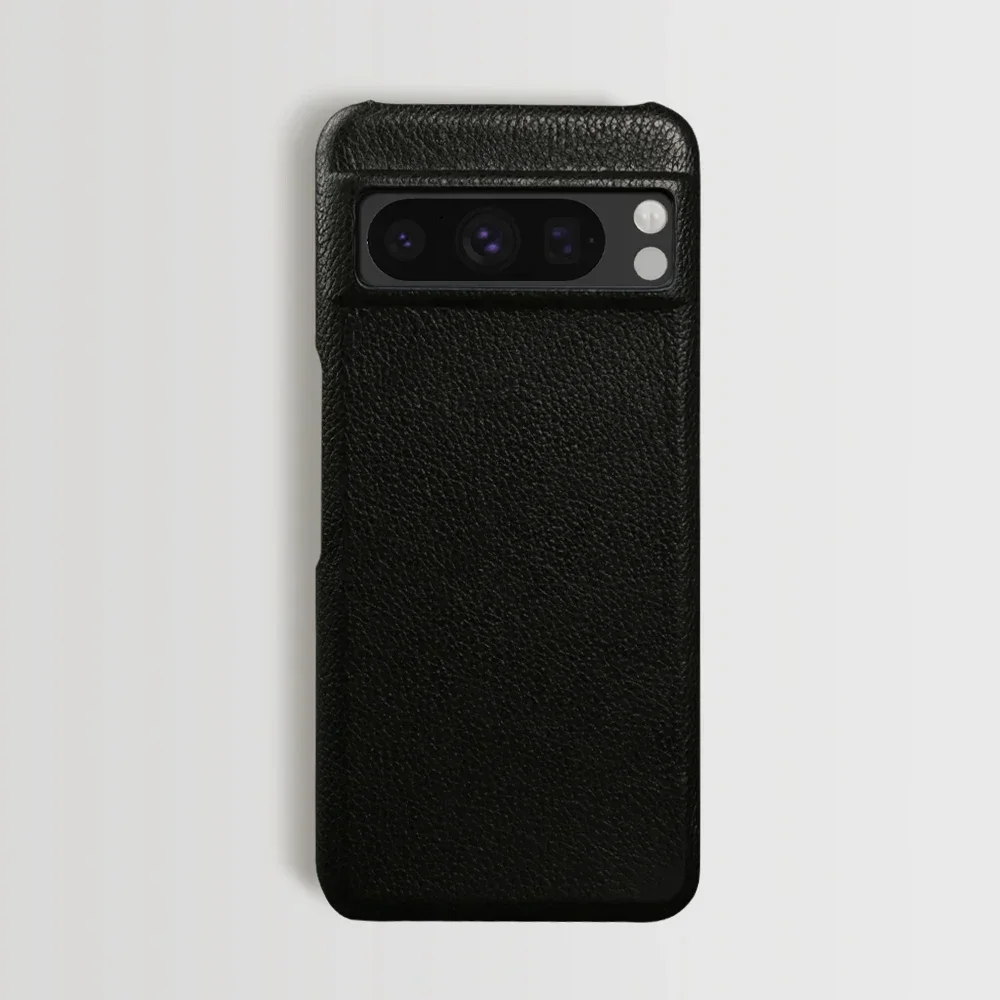 Premium Cowhide Leather Phone Cover - Durable Back Shell Protection