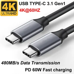 High - Speed USB 3.1 Type - C Data & 60W Fast Charging Cable with 4K Support - 0.5M