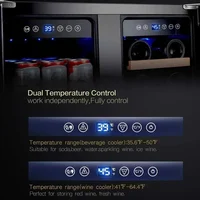 QWAAOBOSI 24 Inch Wine and Beverage Refrigerator;Capacity Wine Cooler with Dual Zone-Wine Fridge Built in Counter or Freestandin 2