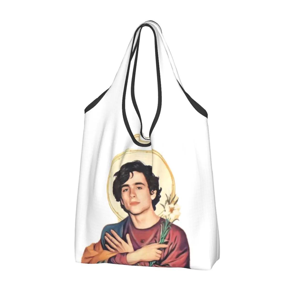 Borsa Per La Spesa Riutilizzabile Timothee Chalamet Saint God Borsa Per La Spesa Pieghevole Elio Timmy Borsa Per La Spesa Grande Eco Custodia Attaccat