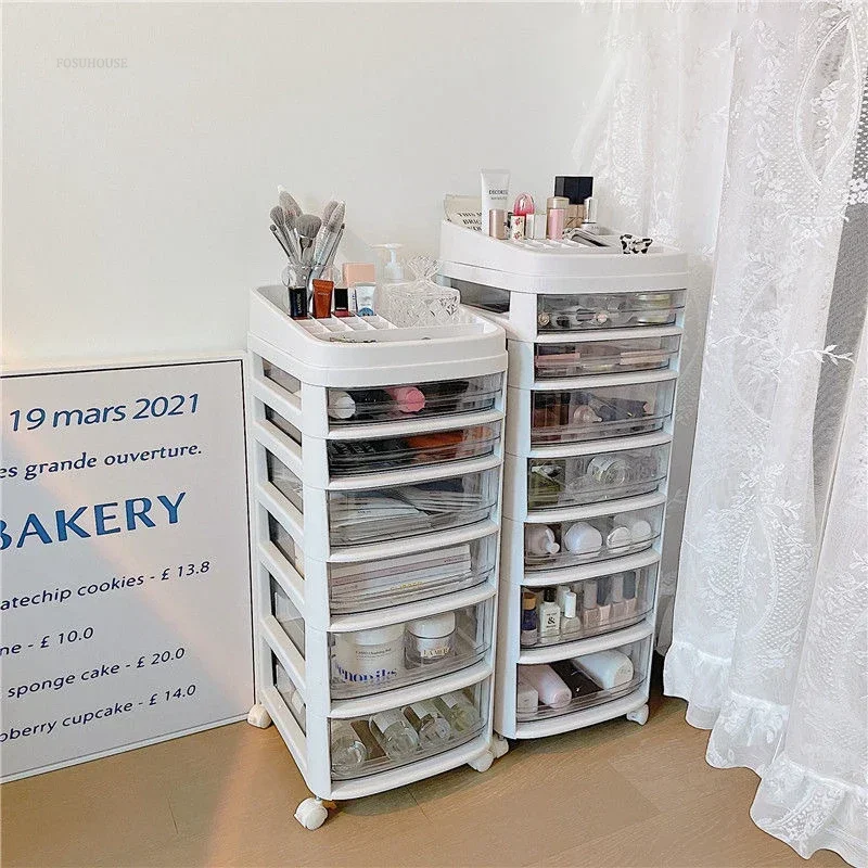 Auxiliary Barber Shop Tool Cart Acrylic Plastic Salon Trolleys Japanese Manicure Auxiliary Cart with Wheels for Salon Furniture multi layer storage trolley,tattoo workstation desk