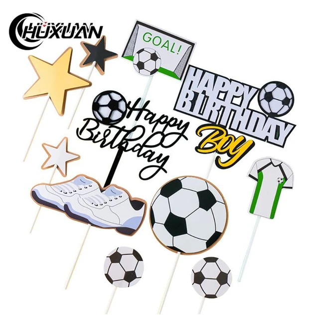 Basket Calcio Tema Party Cupcake Topper Buon Compleanno Torta Topper Flage  Per Bambini Ragazzo Festa di Compleanno Torta Decorazioni Forniture