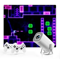 S40MAX Android 11 projecteur de jeu 64GB TF carte contrôleur de jeu sans fil double WIFI 1280*720P projecteur Portable Home cinéma 5