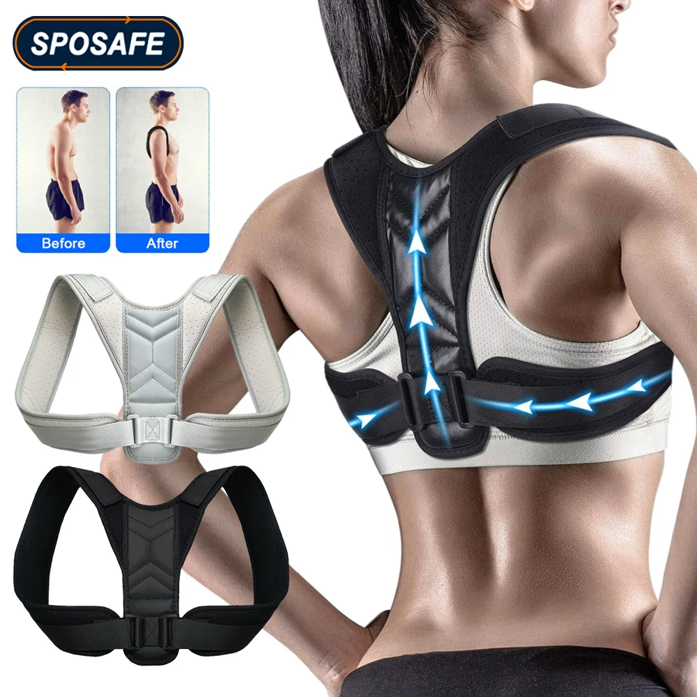 Medical Adjustable Back Posture Corrector Shoulder Clavicle Support Correction Belt for Men Women Humpback Seated | Спорт и
