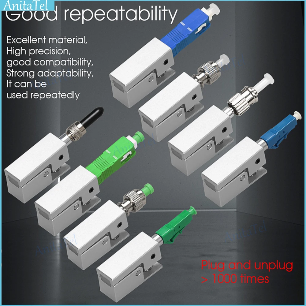 

Optic Fiber Connector FC/LC/SC/ST Square Bare Fiber Adapter Flange FTTH Temporary Succeeded OTDR Test Coupler New Free Shipping