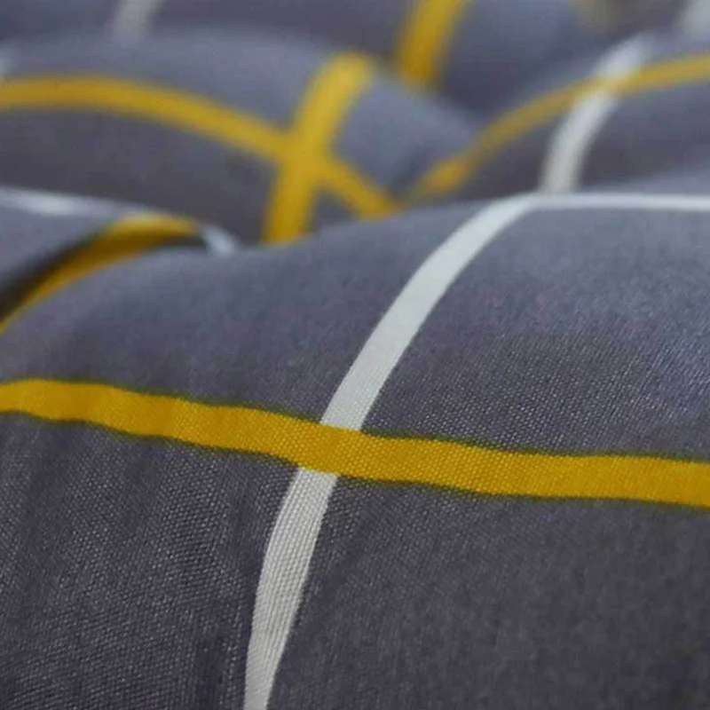 1pc 40x40cm Square Chair Cushion Cotton Linen Chair Back Cuhsion With Anti-skid Strap Home Office Chair Protective Mat Seat Pad 5