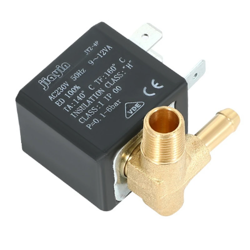JYZ-4P 평상시 닫힘 3mm N/C 2/2 웨이 AC 230V G1/8 필립스 다리미, 스팀 걸레, 의류 기선 커피 용 6Bar 황동 스팀 펌프