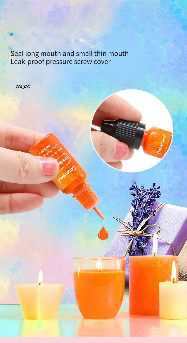 Description Picture 6 of item20 Colors High Concentration Handmade Candle Soap Color Essence Soybean Wax Pigment Aromatherapy Candle Pigment Dye DIY Material