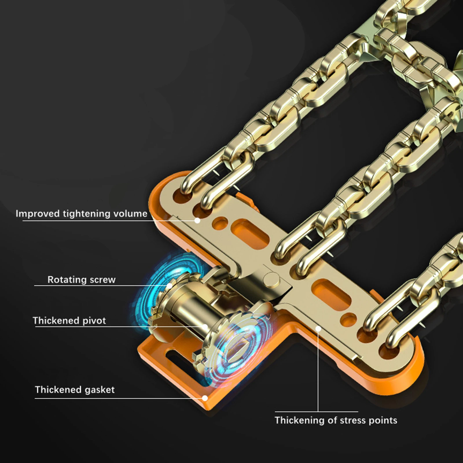 Anti Skid Tire Snow Chains Portable Tire Traction Chain for Cars Suvs Trucks Vehicles Emergency Car Chain For Snow and Ice