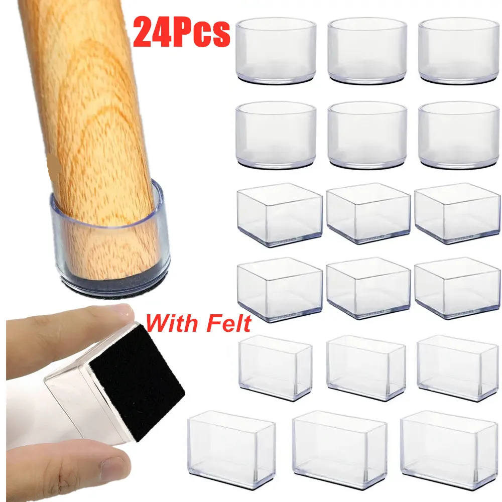 Cadeira-de-mesa-Leg-Protector-com-Feltro-Borracha-Mudo-Antiderrapante ...