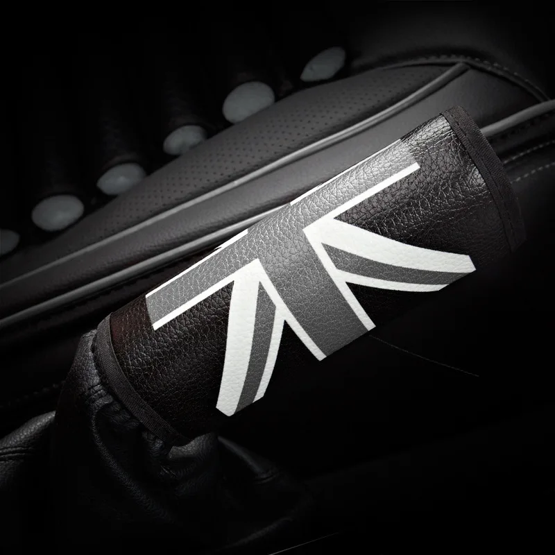 Leather Car Handbrake Grip Cover Anti Slip Protector Sleeve Auto Interior Accessories For BMW MINI Cooper Countryman R50 R53 R55 hand brake cover,car interior accessories