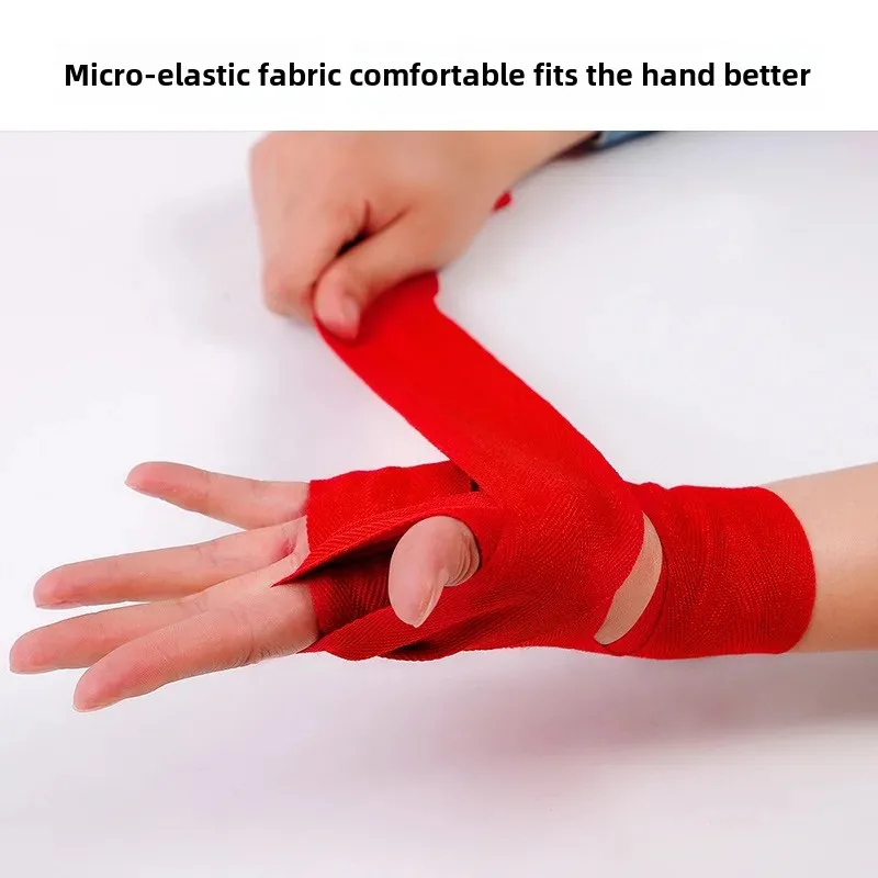 Sport Boxing Elastic Hand Wrap for Sandbag Training Martial Arts Wrist Protection Thai Muay Fight Binding Band Pair