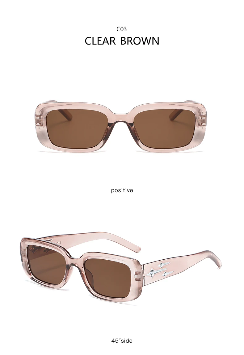 Schutzbrille Y2K Stil Kleine Quadratische Sonnenbrille Frauen Kätzchen Auge Sonnenbrille Mode Bunte Spiegel Punk Sportbrille – Detail 13