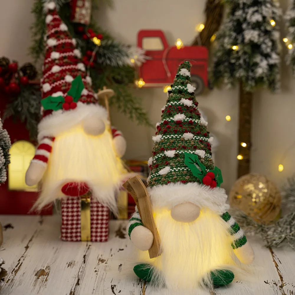 

Светящиеся рождественские безликие гномные куклы с подсветкой, Рождественское украшение для дома, подвеска на рождественскую елку, подарок на Новый год 2024, Рождество