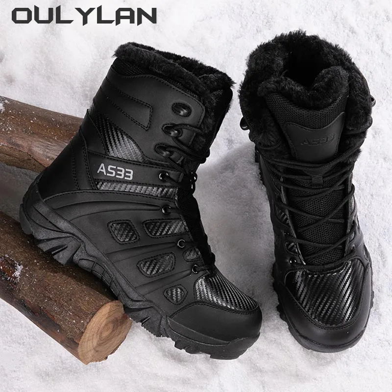 Winter Military Boots Mens Outdoor Warm Leather Hiking Boots Men Army Special Force Desert Shoes Tactical Combat Ankle Boots