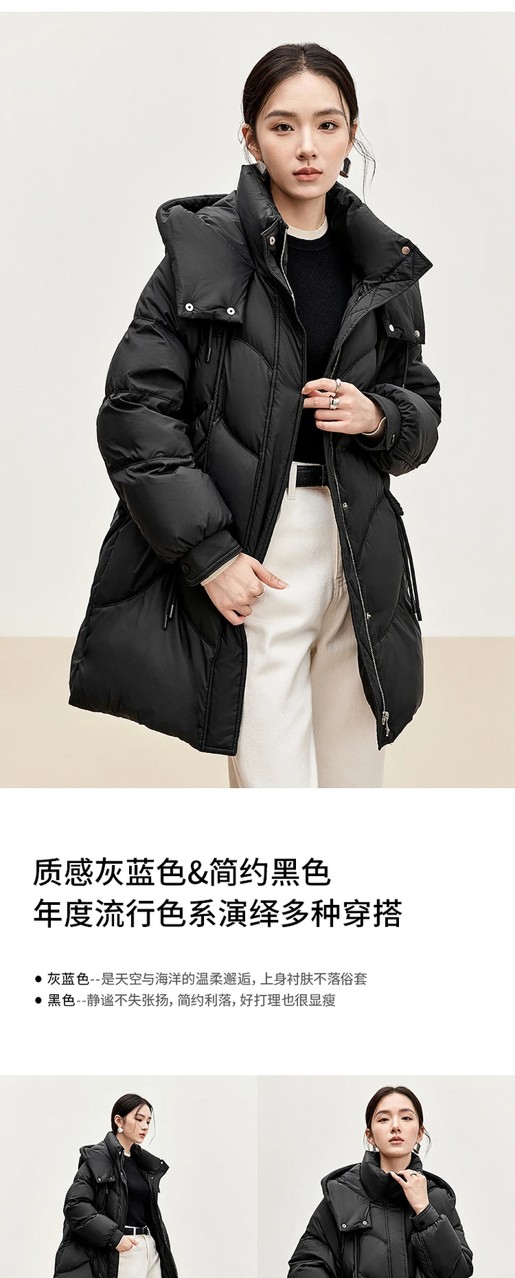 SENTUBILA 90% White Duck Down Coat Women 2024 Winter Thick Stand Neck Long Down Coat Puffer Jacket Women Outerwear W44Y56274