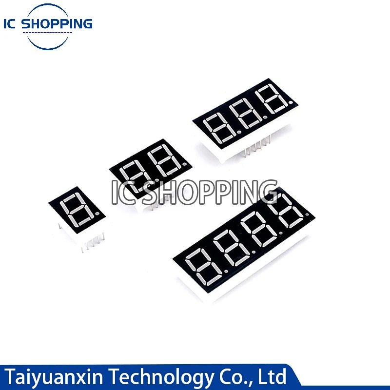 10PCS Led Display Digit Tube 7 Segment 0.56 Inch Red 1 Bit 2 Bit 3 Bit 4 Bit  Common Cathode Anode Led 7segment