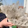 Huge Natural Rare White Transparent Crystal Cluster, Quartz Crystal Mineral Cluster Energy Healing Home Office Degaussing Stone 5