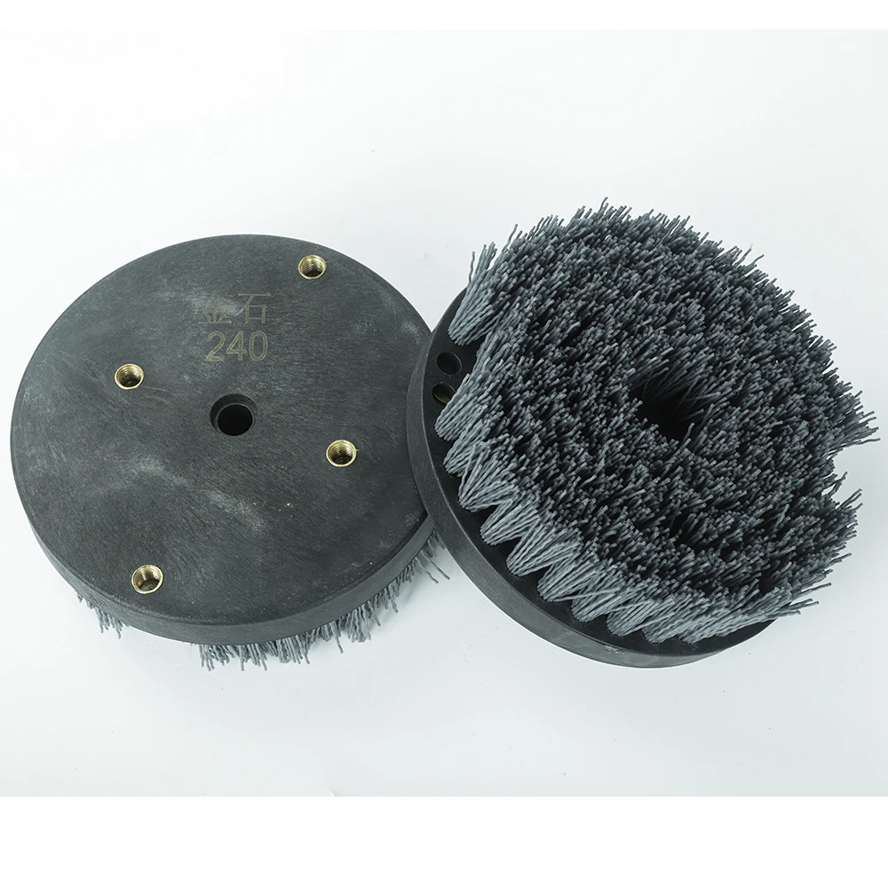 

6 inch 140mm Round Stone Abrasive Silicon Carbide Strong Antique Brush For Marble Granite Concrete Surface Polishing Cleaning