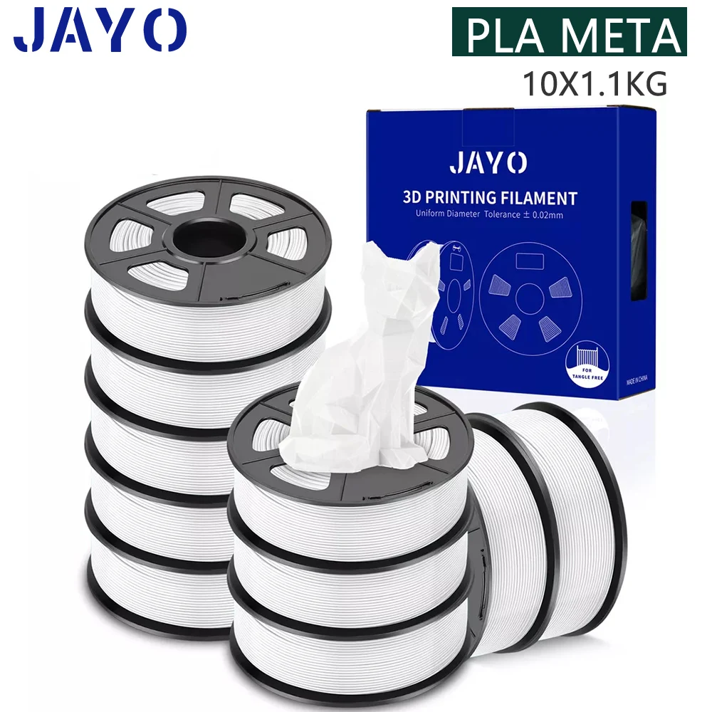 thumbnail image 1 of Filamento PLA/PLA Meta/PETG/PLA PLUS/PLA mate para impresora 3D JAYO de 1,75 mm, 10 rollos, materiales de impresión 3D para impresora 3D y bolígrafo 3D, 1 of 5