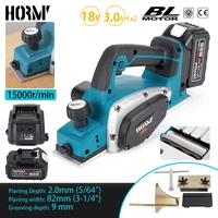 Brushless Electric Planer 15000RPM Cordless Handheld Cutting Tool Woodworking Trimmer Milling Engraving Tool For Makita Battery 1