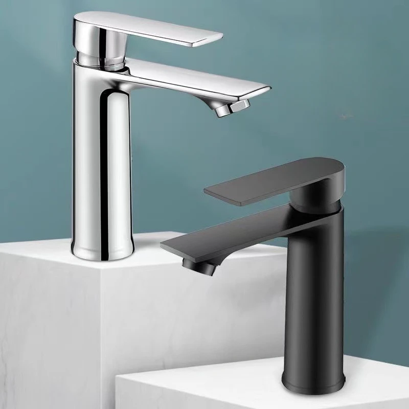 

Kitchen Bathroom Faucets Basin Mixer Sink Faucet Hot Cold Tap Washbasin Taps Modern Simple Single Hole Tapware