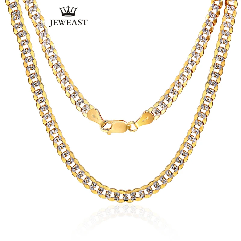 Collar oro puro de 18K para hombre, cadena de oro sólido AU 750, Simple, a la moda, para fiesta, joyería fina, gran oferta, nuevo 2020| | - AliExpress