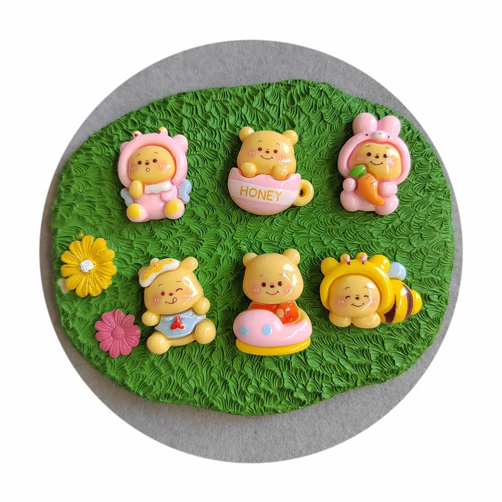 

Flatback Resin Bear Bees Cabochon Simulation Food Cabochon For Scrapbooking DIY Cake Decor Crafts Accessories