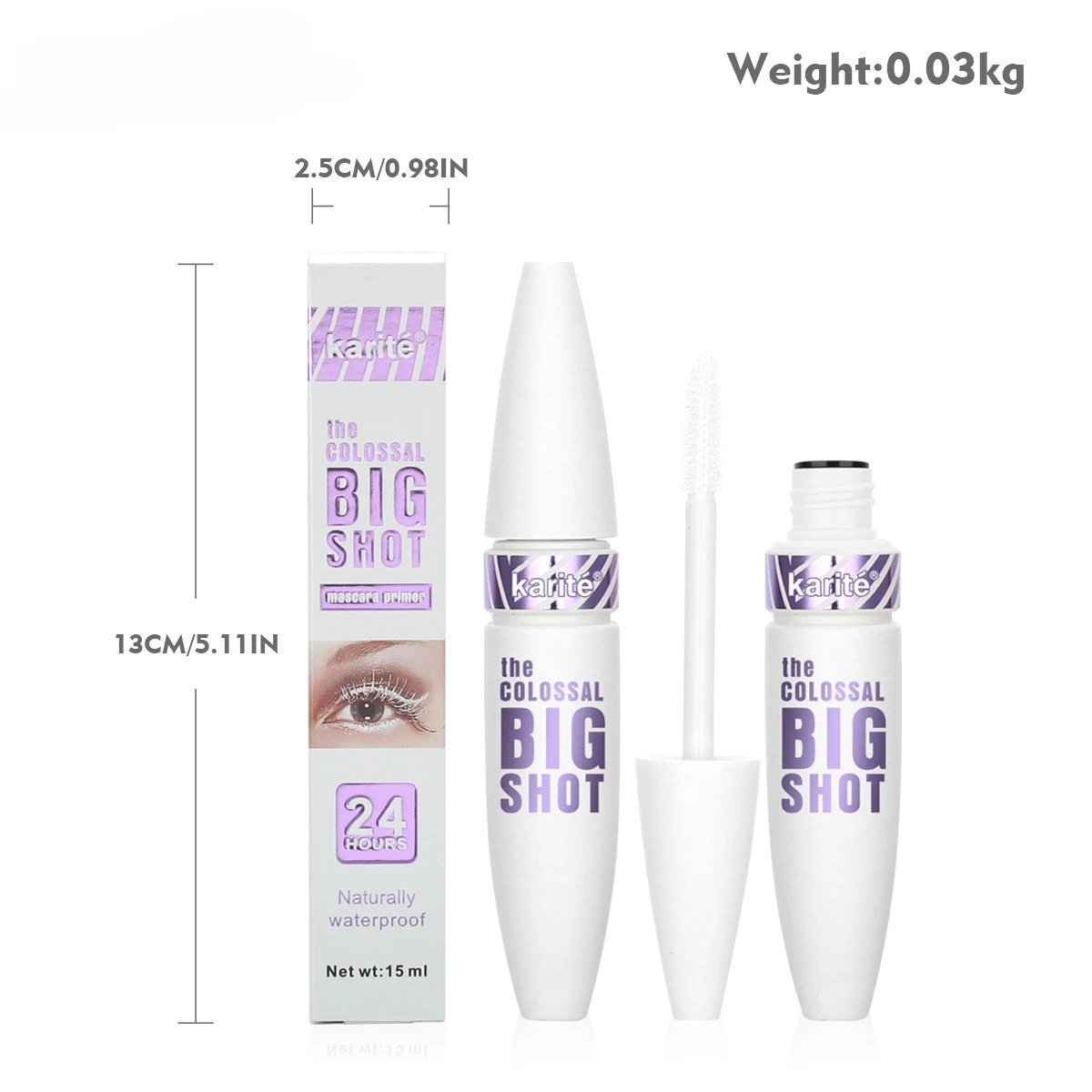 2pcs Long And Curling White Mascara, Water-resistant And Sweat-proof, With No Clumping Or Smudging On The Lashes._voghion.com