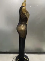 Sexy Sparkly Rhinestones Sleeveless Long Dress 2025 New Women Birthday Celebrate Evening Photo Shoot Stage Performance Costume - Image 4