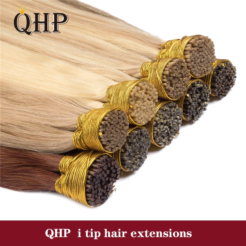 Natural Human Fusion I-Tip Hair Extensions: 50pcs/Set, Various Lengths & Colors Available