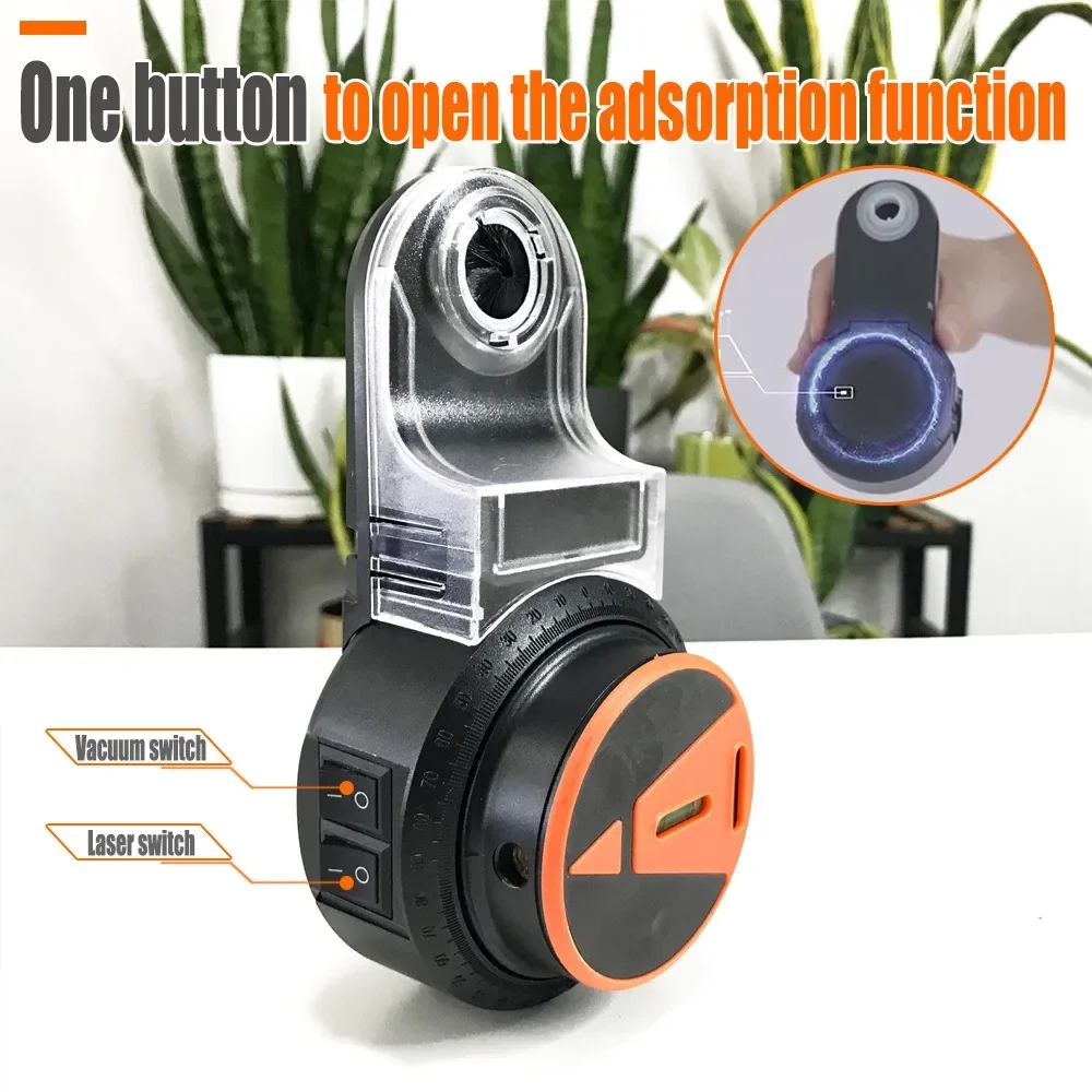 Collettore di polveri per perforazione elettrica con 360 ° Strumenti per la pulizia della polvere del collettore di polveri del trapano a vuoto staccabile a livello laser - immagine 3