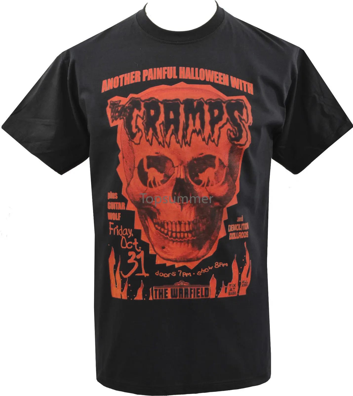 

Mens T-Shirt The Cramps Halloween Skull Lux Interior Psychobilly Garage S-5Xl Fashion Style Men Tee Cheap Tee