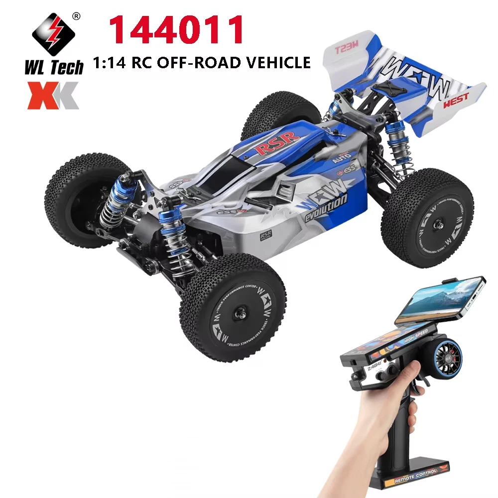 WLtoys 144011 Voiture RC 65km/h 2.4G Bleu - Buggy Électrique